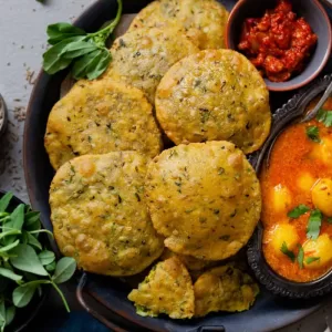 ChandraFoods Methi Masala Puri – crispy, spiced Indian flatbread snack with fenugreek, perfect for tea-time or festive snacking, delivered fresh across the UK